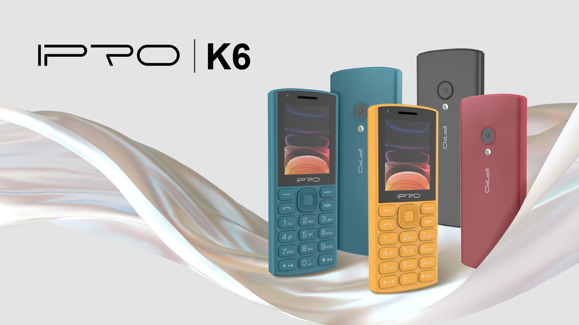 IPRO new K6 4G feature phone 1400mAh battery 2.4 inch dual SIM 4G advanced keyboard phone